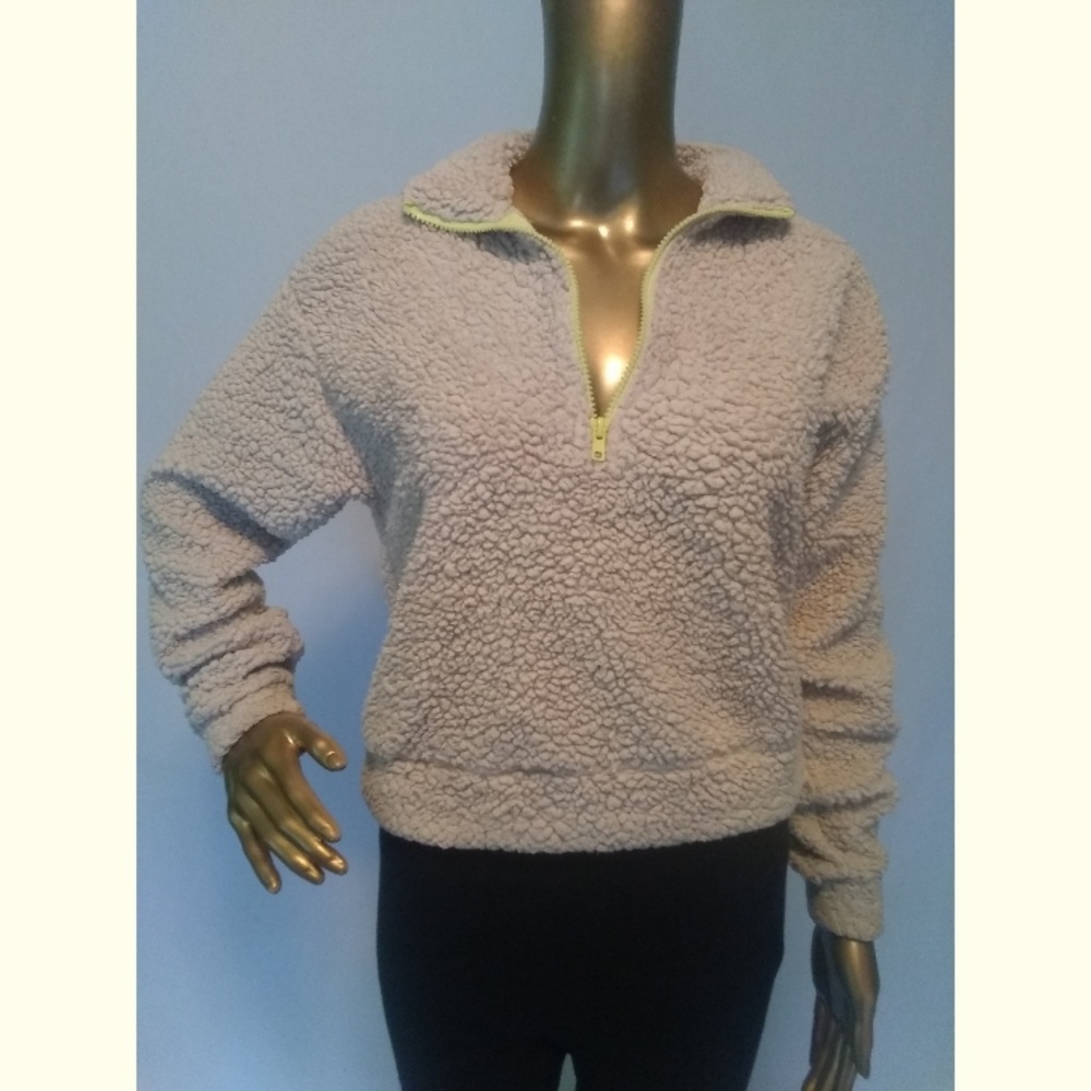 ✨✨ Wild Fable Cream Sherpa Fleece Zipper Sweater